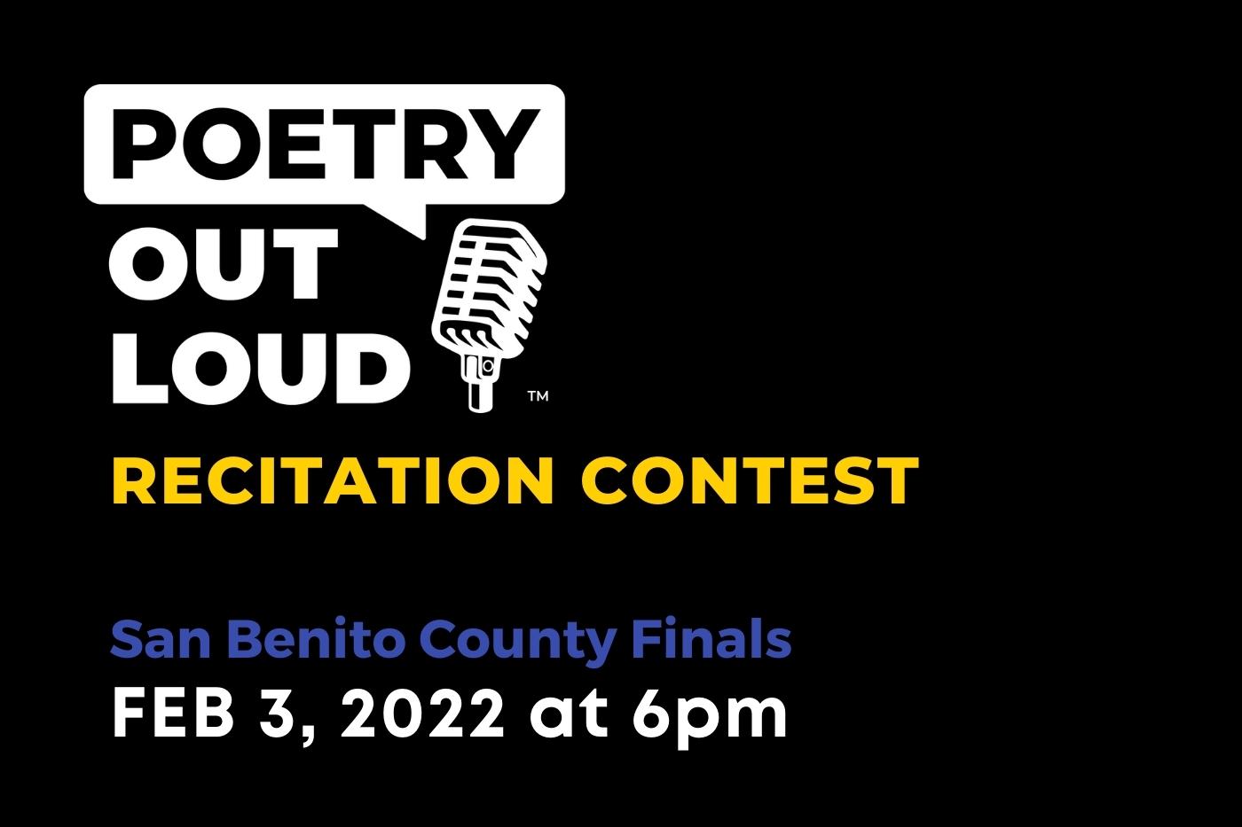 Poetry Out Loud San Benito County 2022 Poetry Out Loud San Benito County 2022